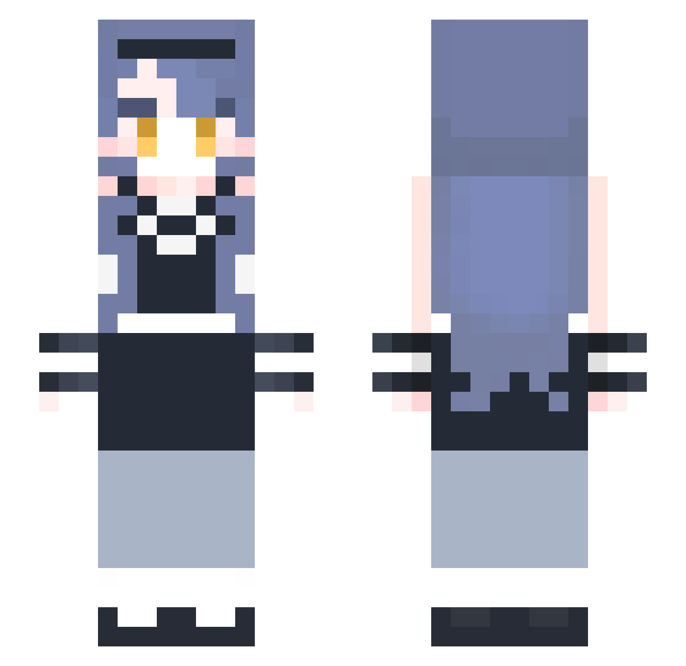 GANGZI1_ Minecraft skin, front and back view