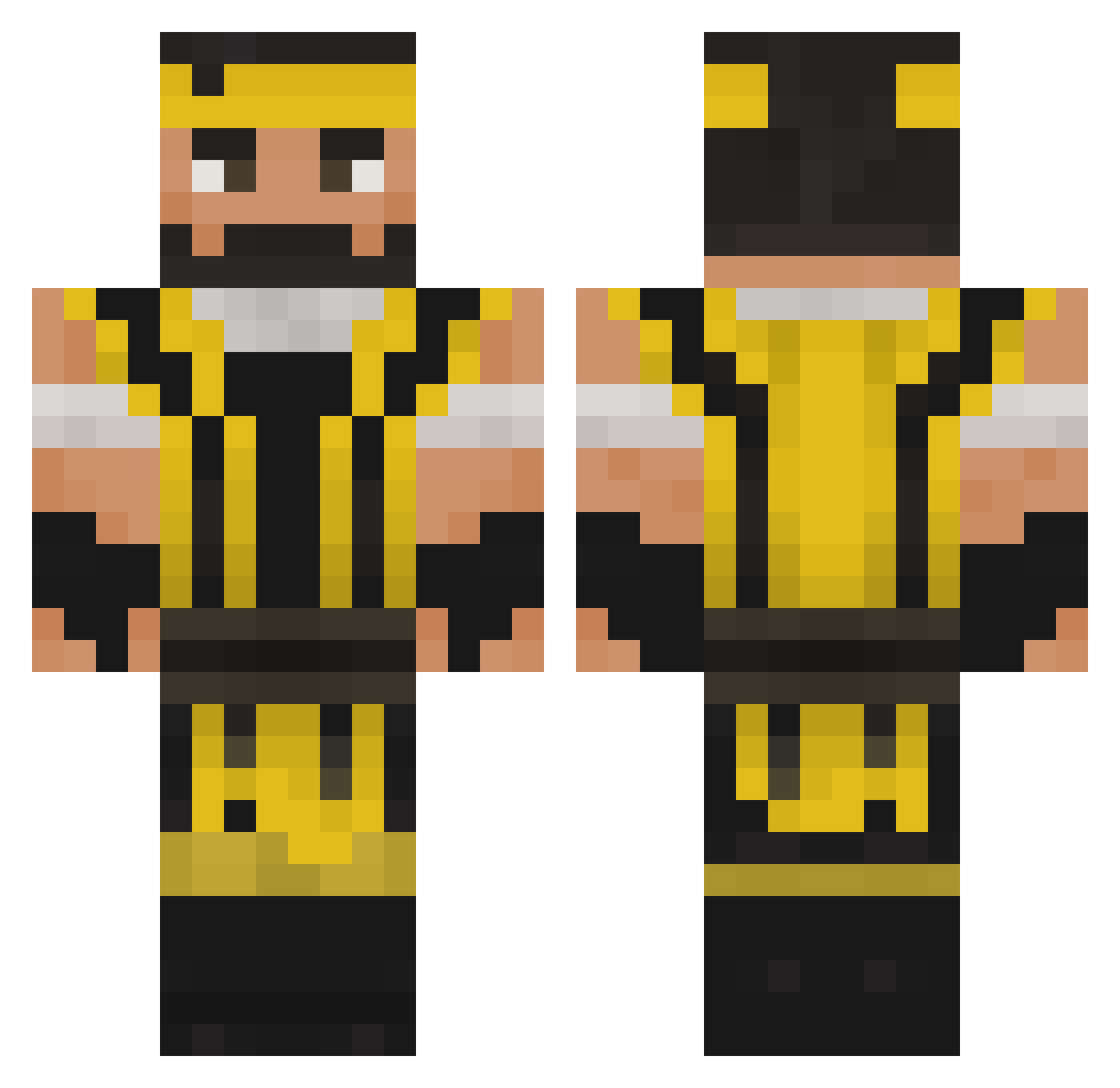 ziiboyx Minecraft skin, front and back view