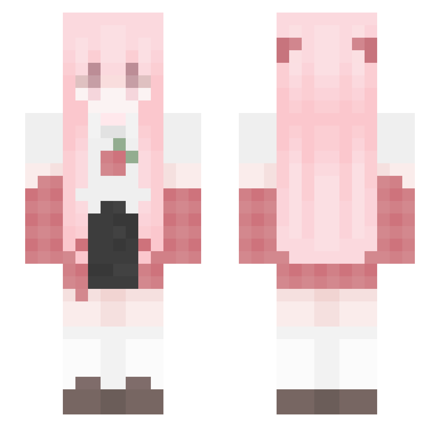 ily_love Minecraft skin, front and back view