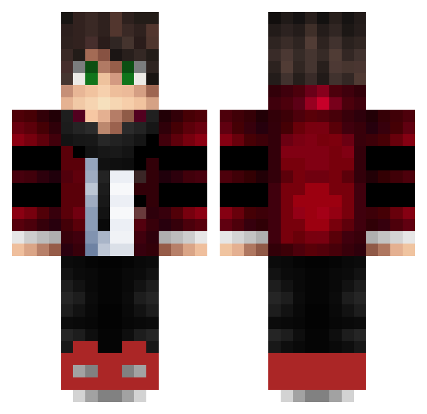 RomanEss Minecraft skin, front and back view