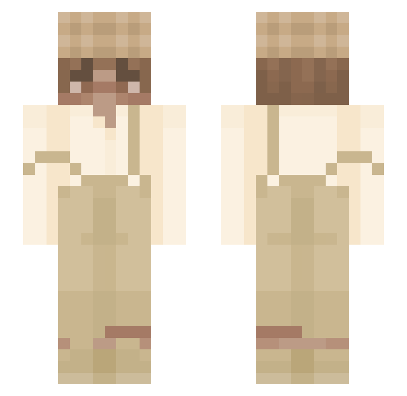Marekkrf Minecraft skin, front and back view