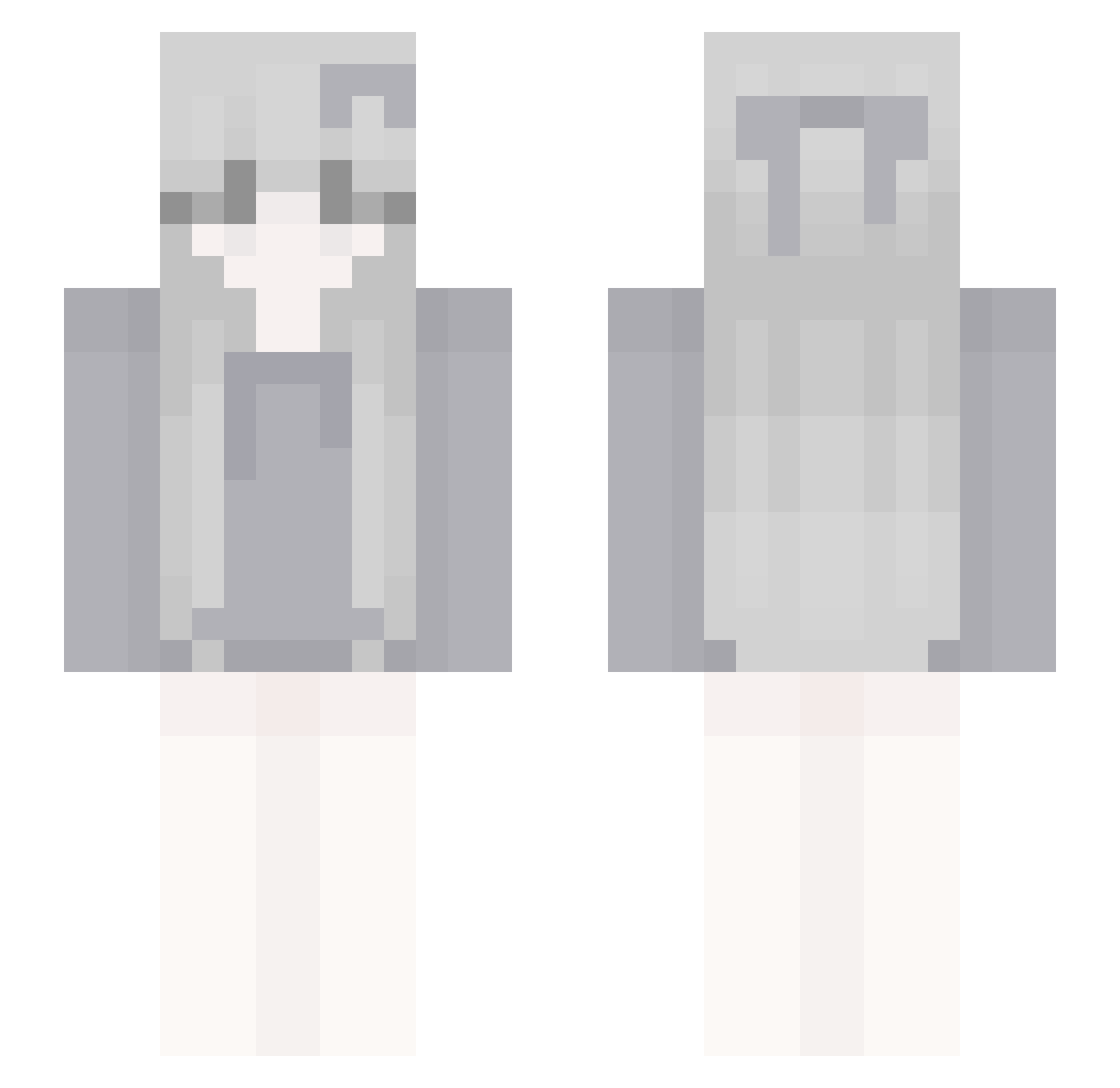Flogger Minecraft skin, front and back view