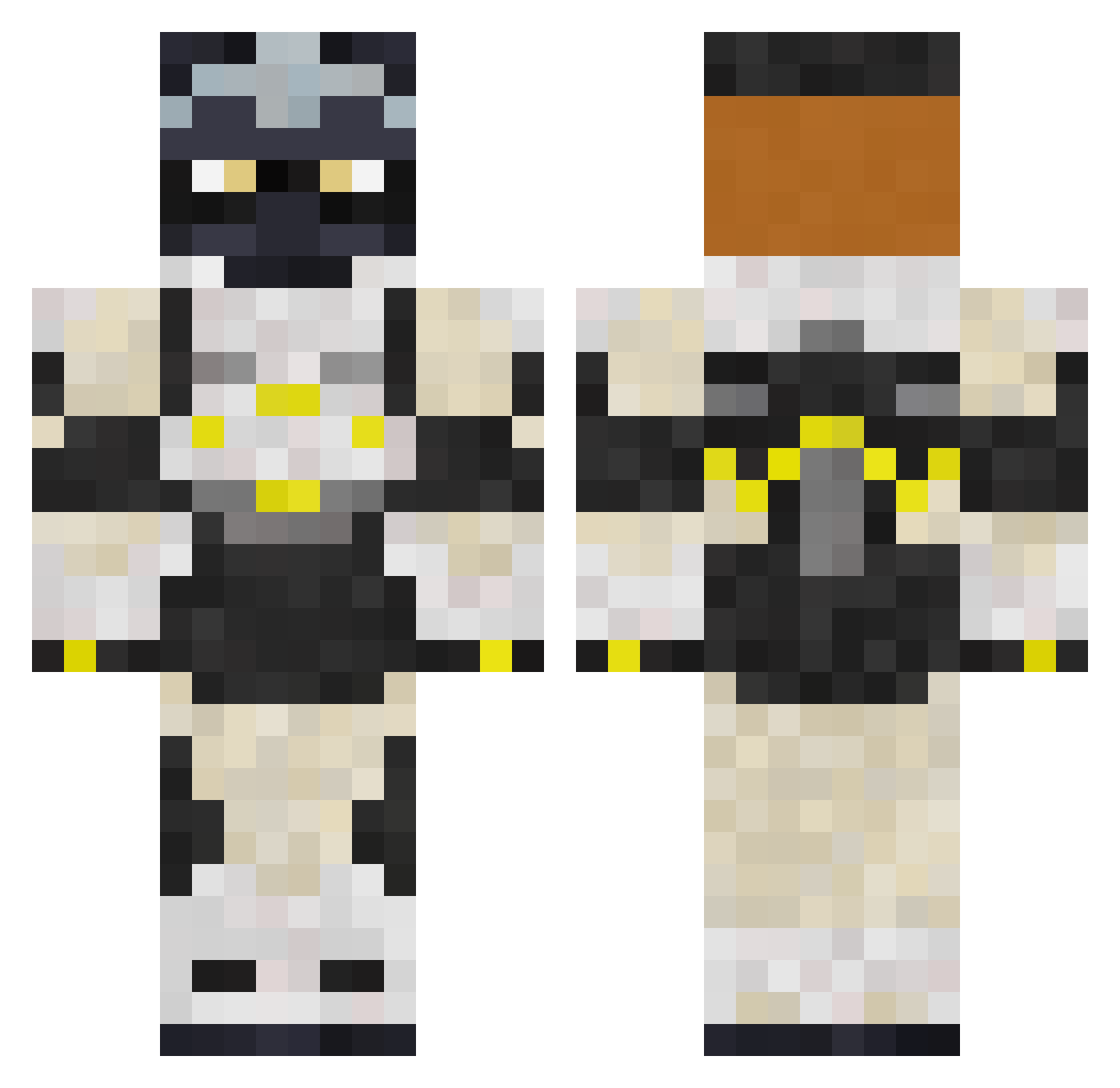 ogelx Minecraft skin, front and back view