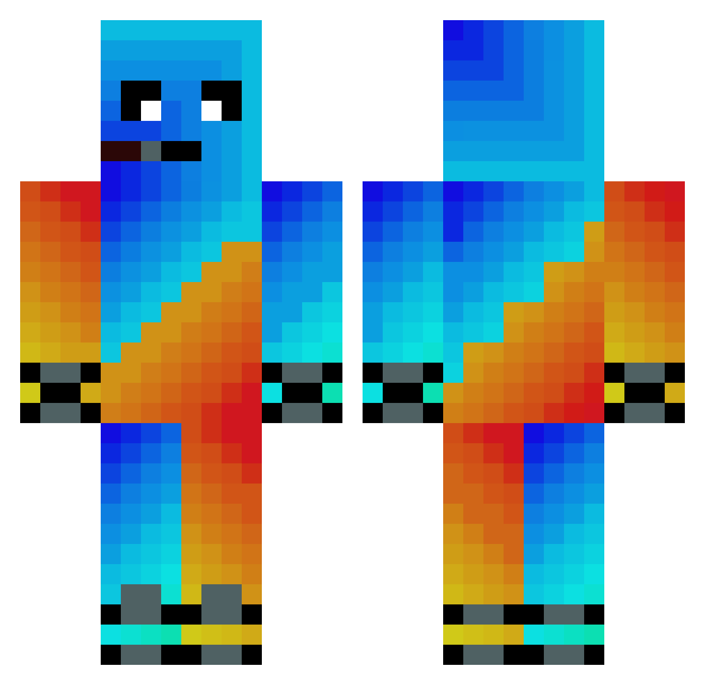Rudy_Chiu Minecraft skin, front and back view