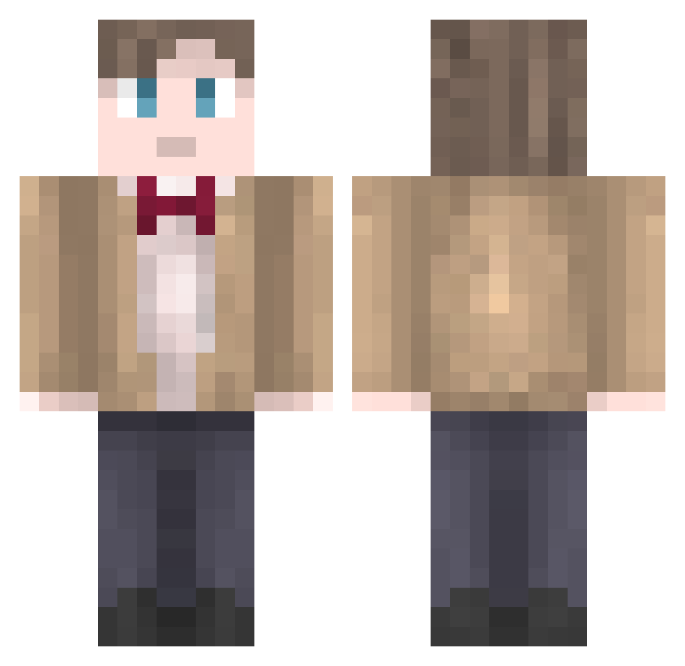 Ecphonesis Minecraft skin, front and back view