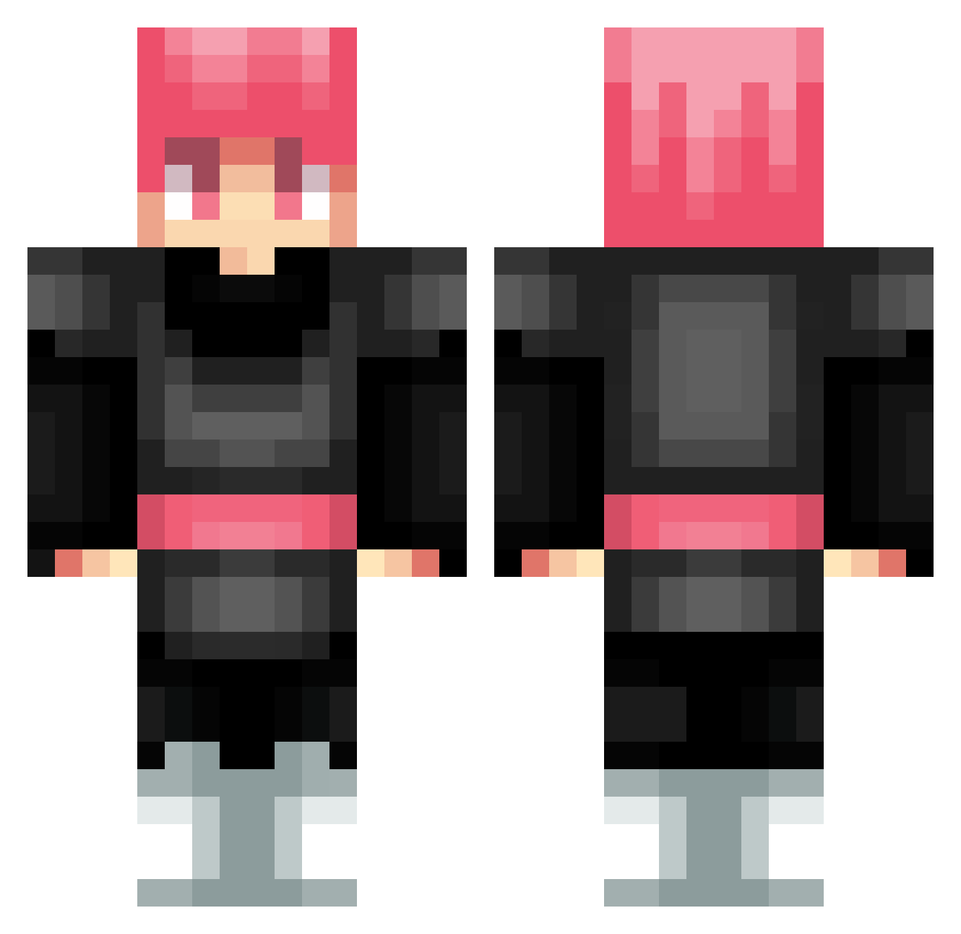 HectorElFatherr Minecraft skin, front and back view