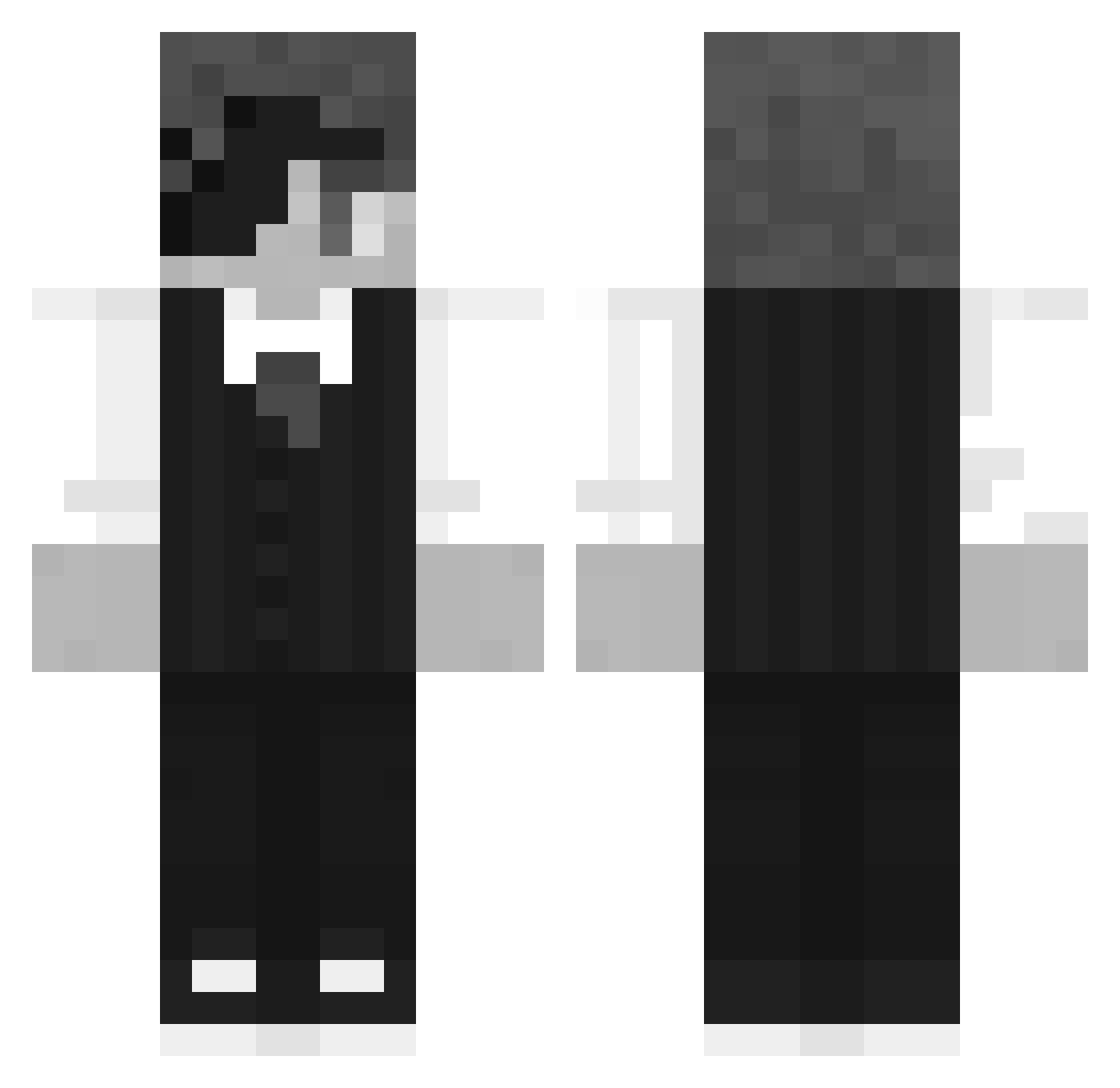 axoxer_and Minecraft skin, front and back view