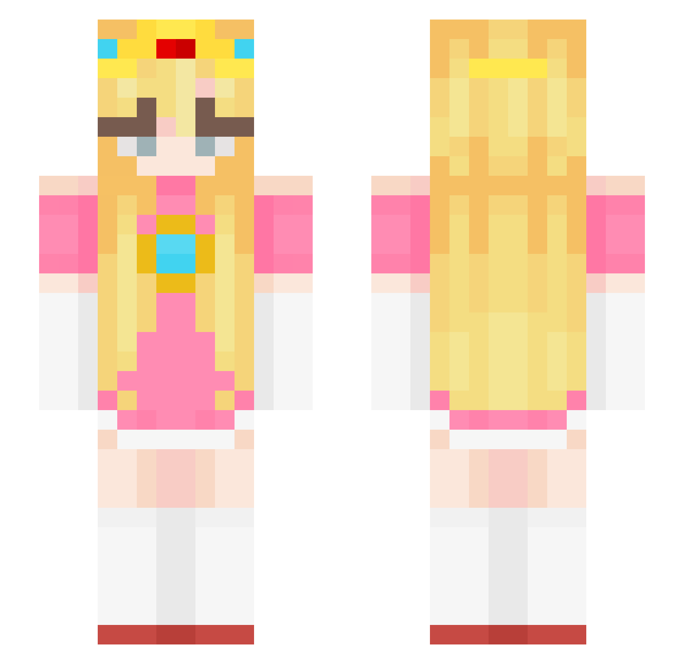 meowBalu Minecraft skin, front and back view