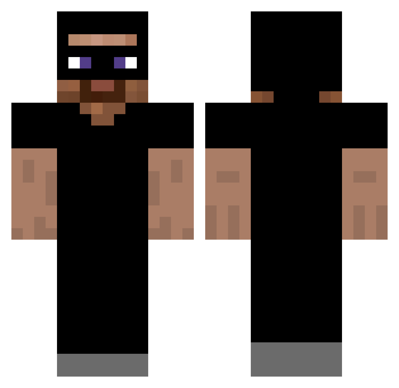 fireplug Minecraft skin, front and back view