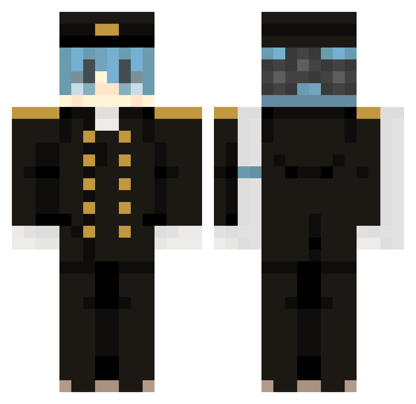 Loganito1234 Minecraft skin, front and back view