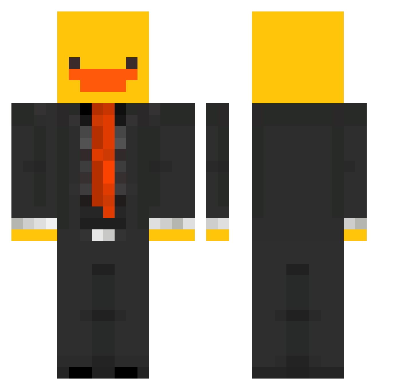 GGBR154 Minecraft skin, front and back view