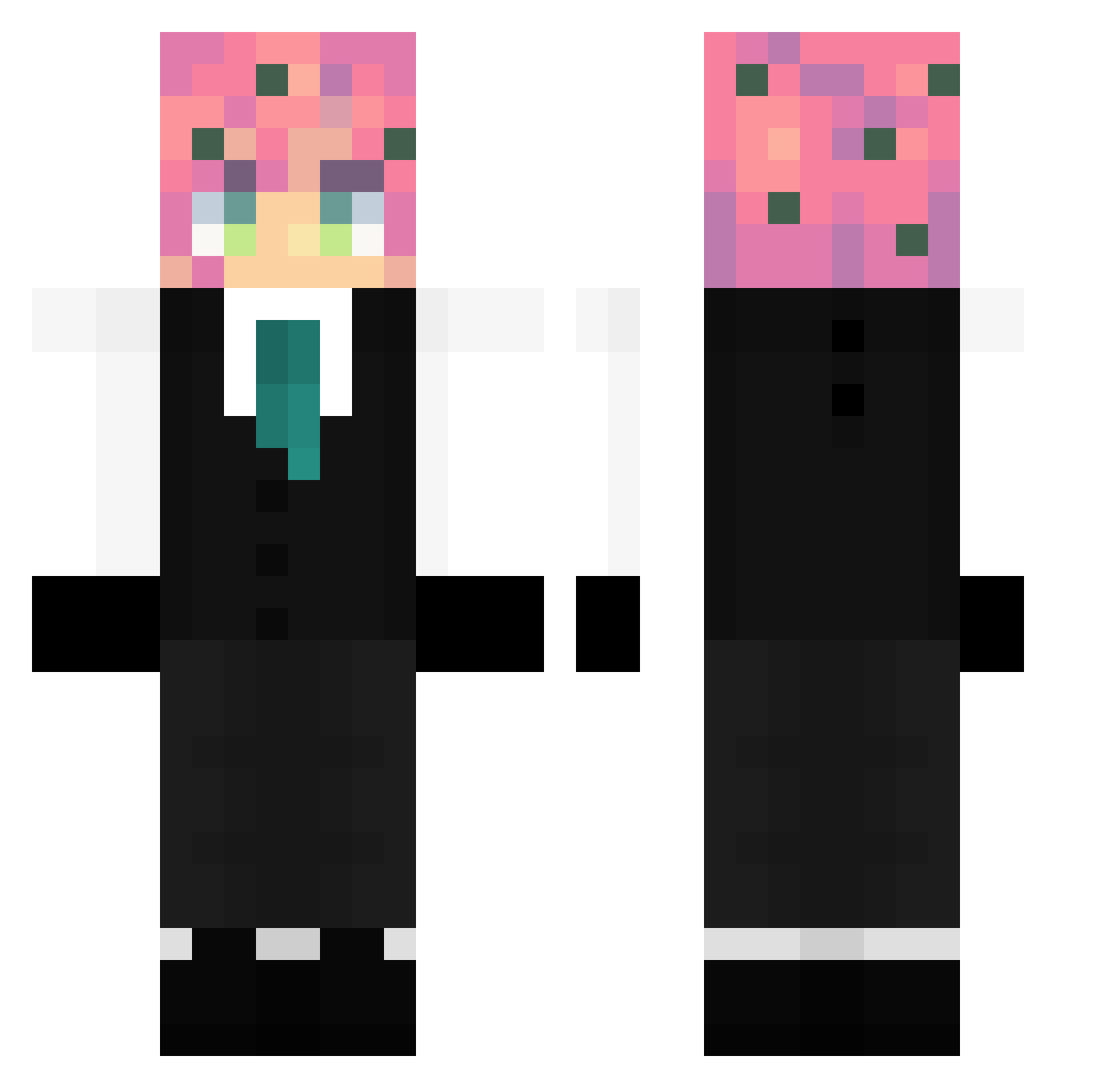 JoshuaT2 Minecraft skin, front and back view