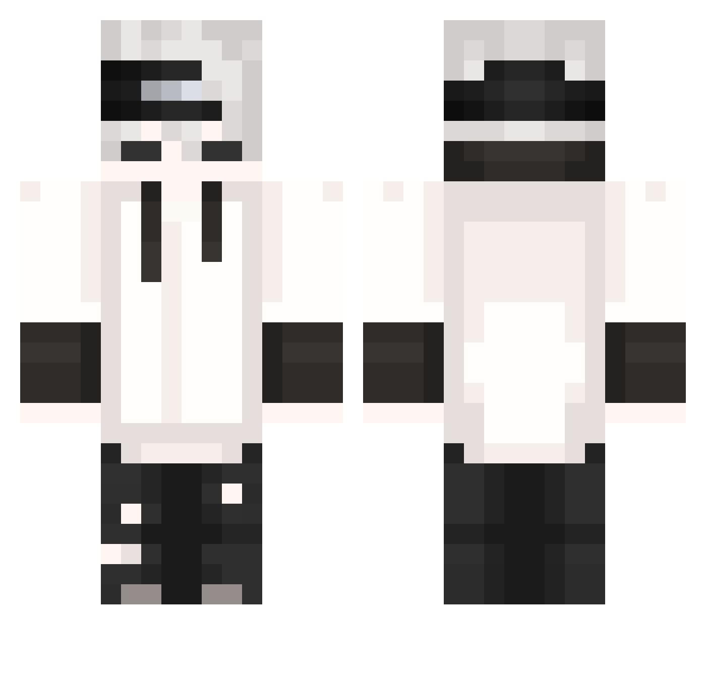Snowflake0207 Minecraft skin, front and back view