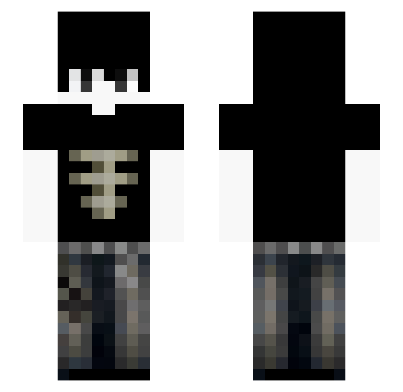 uksp Minecraft skin, front and back view