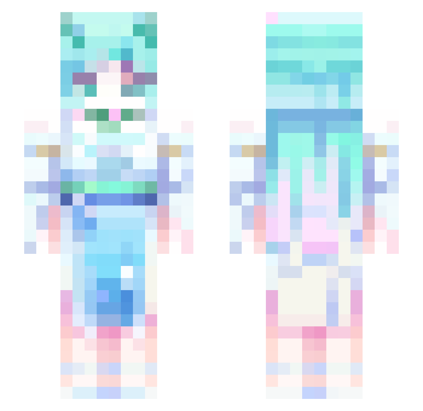 Luo___Mo Minecraft skin, front and back view