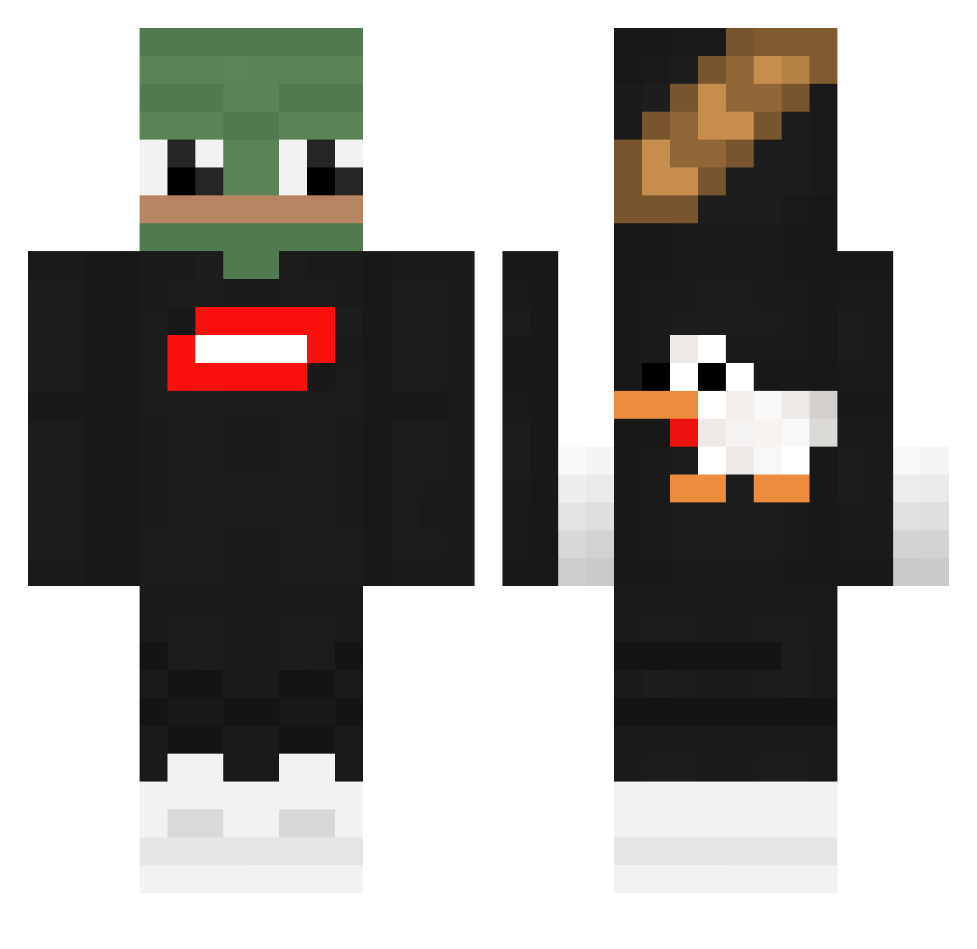 ARC_Echo Minecraft skin, front and back view