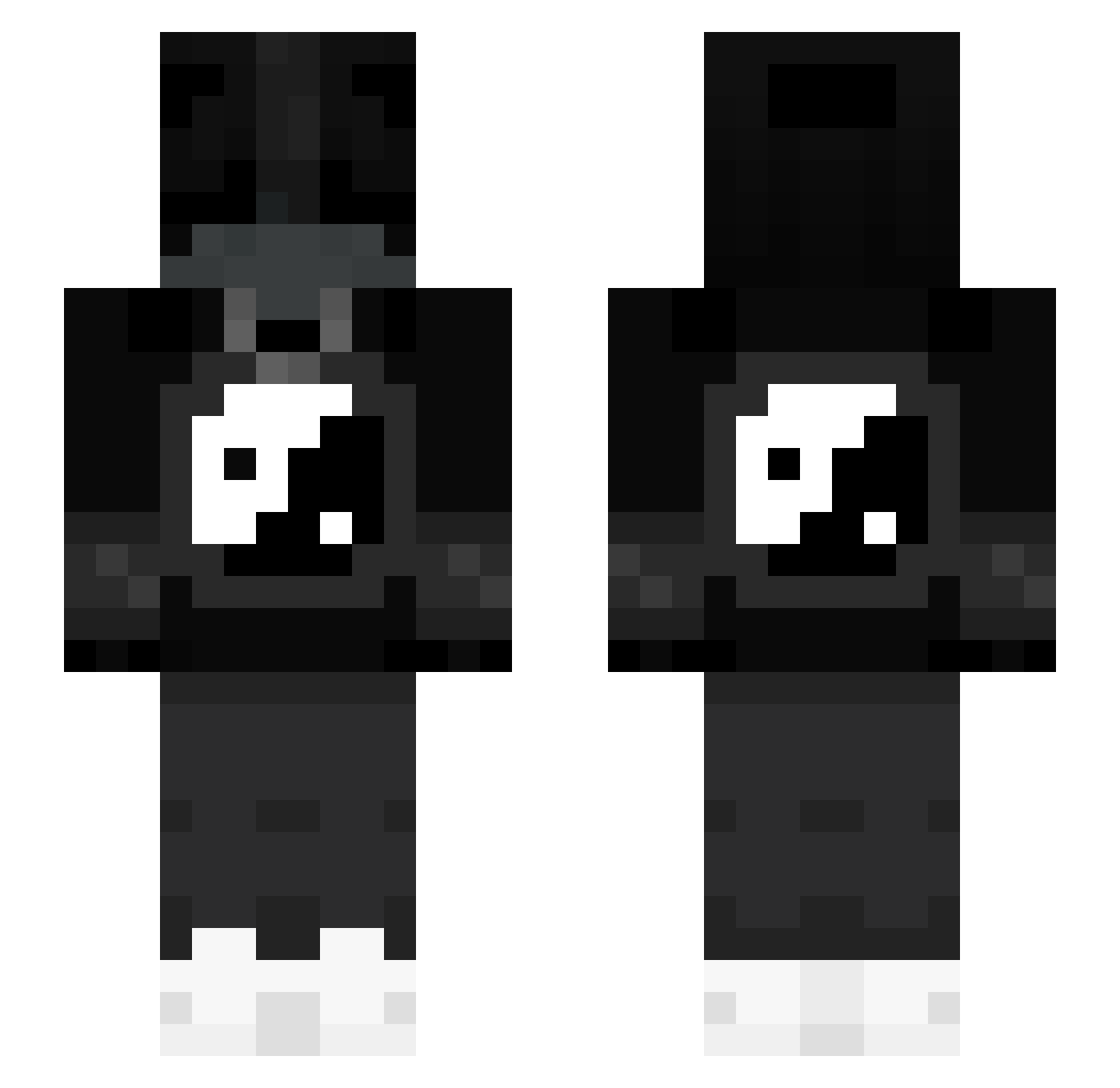 Tiksuh Minecraft skin, front and back view