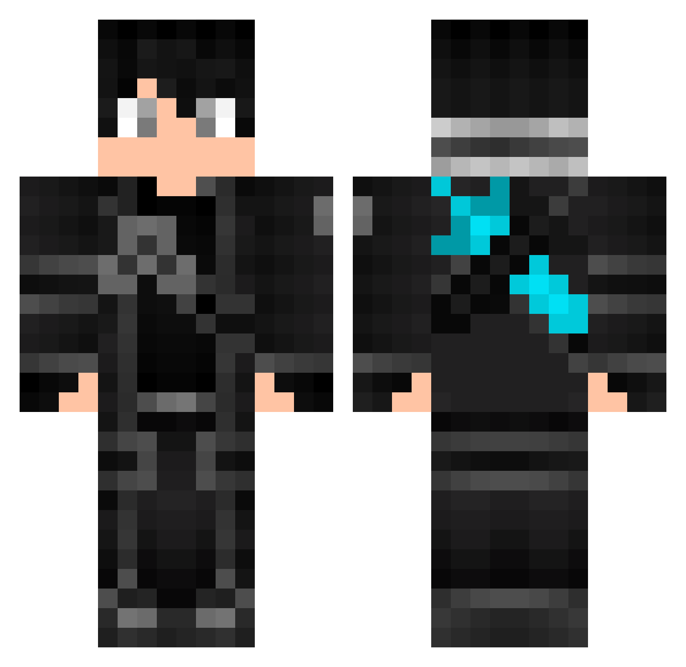JoeMama_o_o Minecraft skin, front and back view