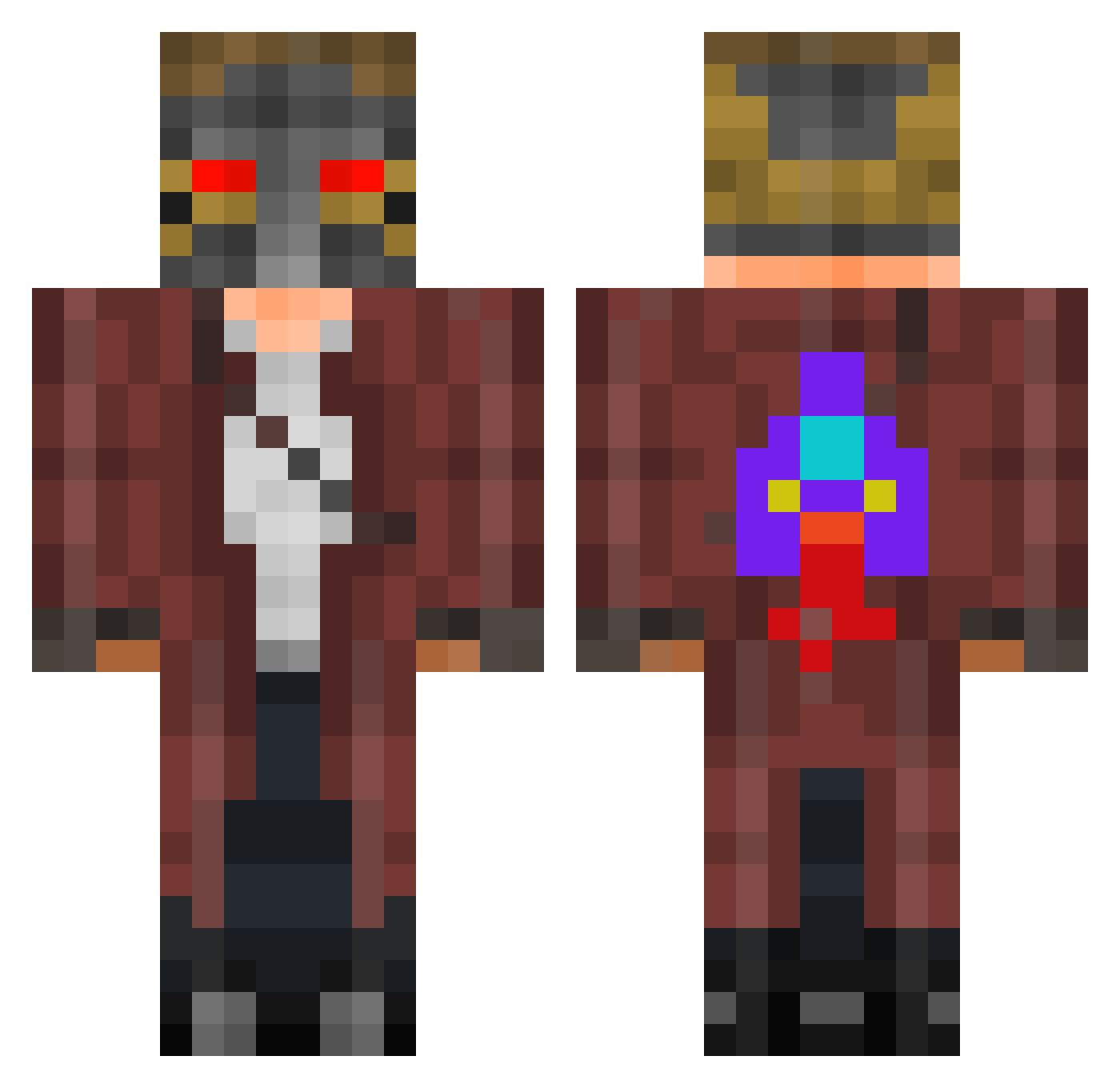 ASSO88C Minecraft skin, front and back view