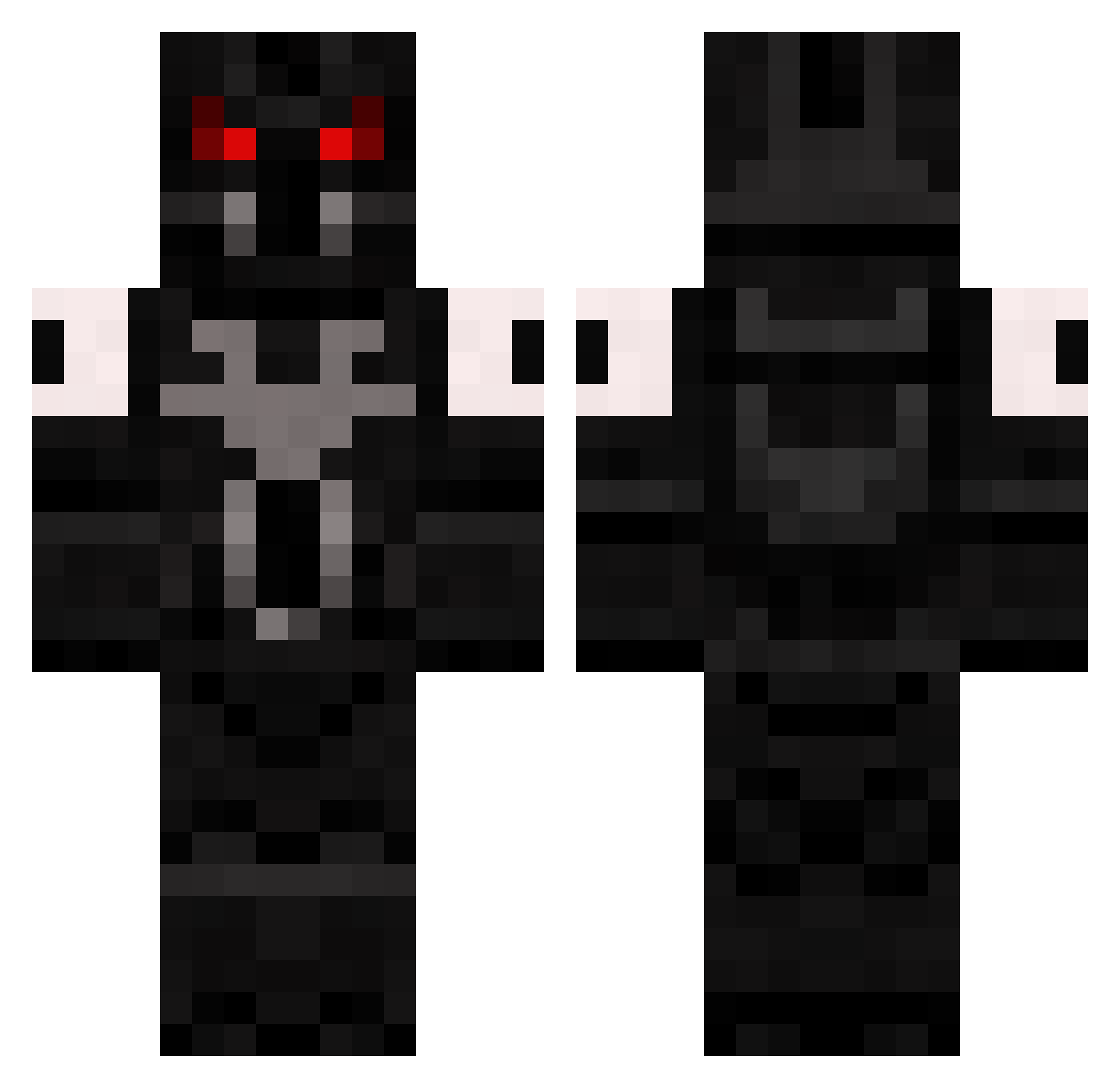 papuan Minecraft skin, front and back view