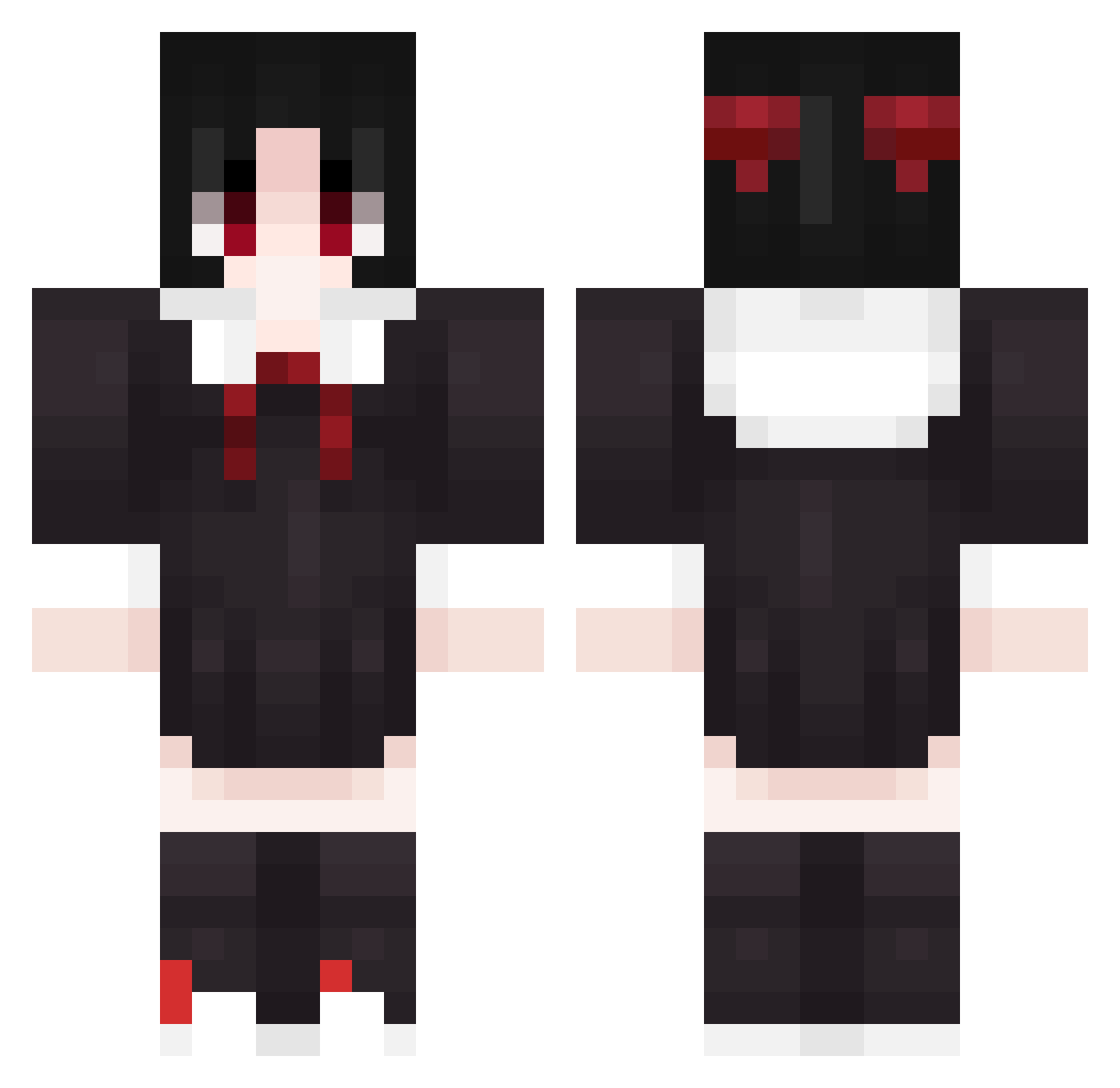 JacobitoPlayz Minecraft skin, front and back view