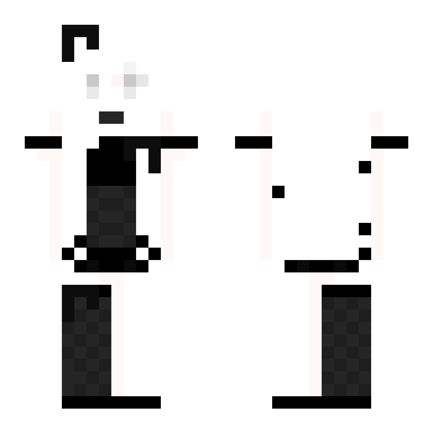 Soncnica Minecraft skin, front and back view