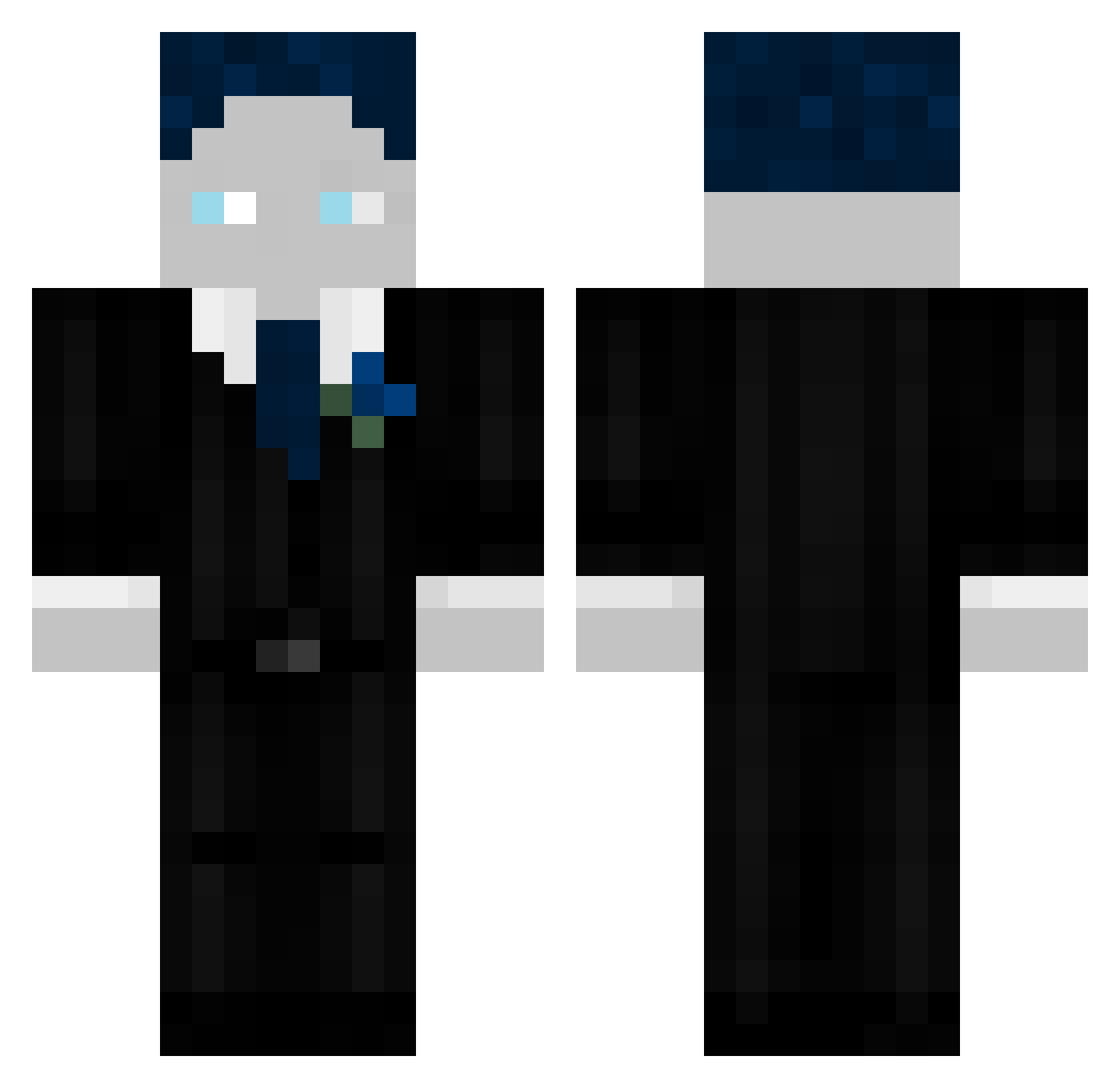 XXsecret_agentXX Minecraft skin, front and back view
