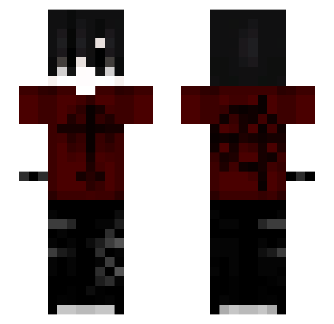 KonjaK8 Minecraft skin, front and back view