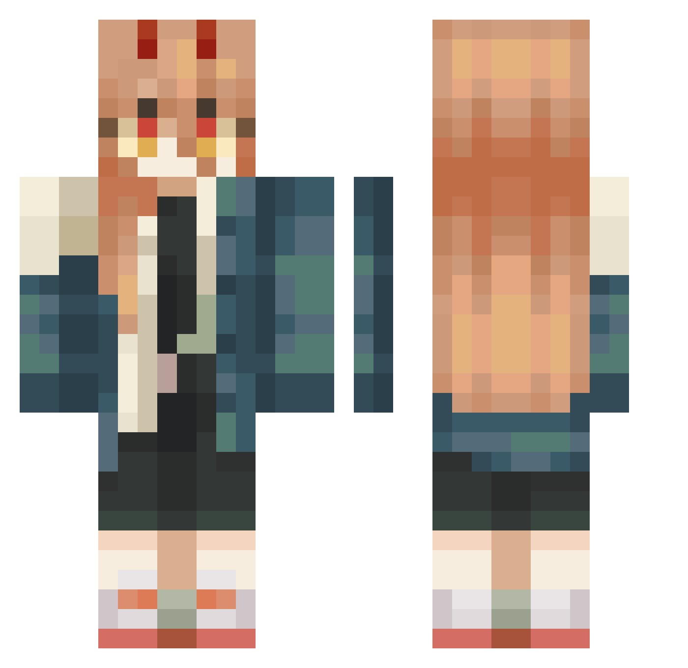 Durant_35 Minecraft skin, front and back view