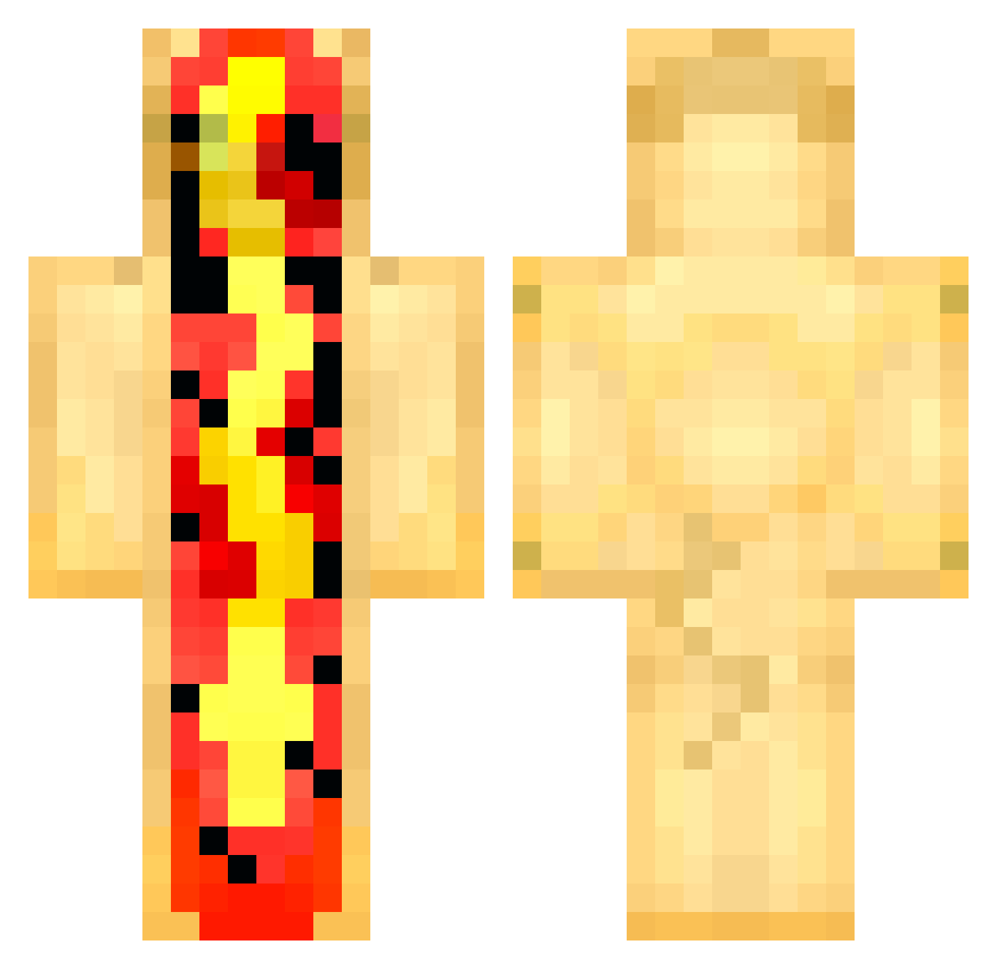 B0BATAR Minecraft skin, front and back view
