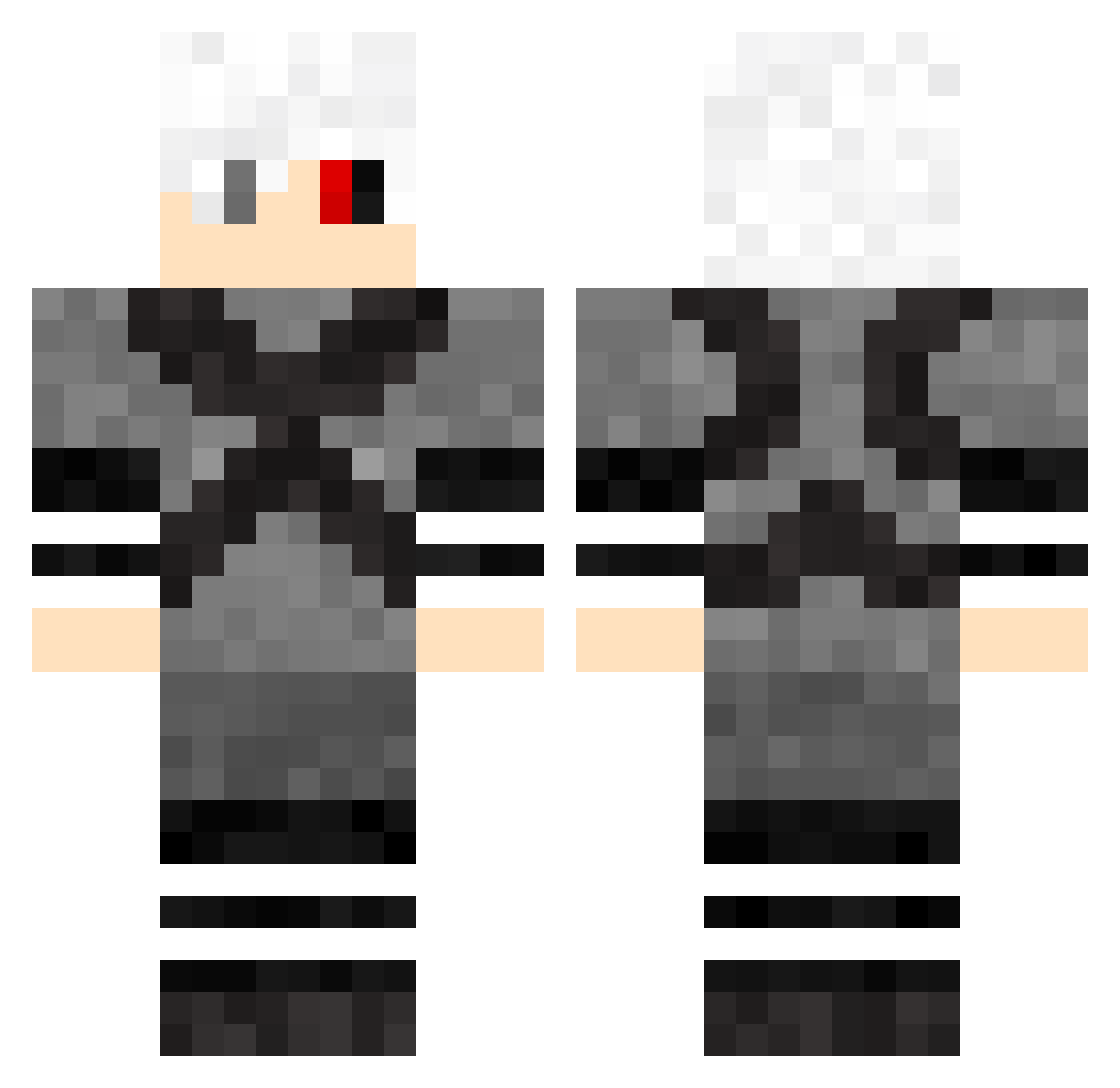 Siletsky Minecraft skin, front and back view