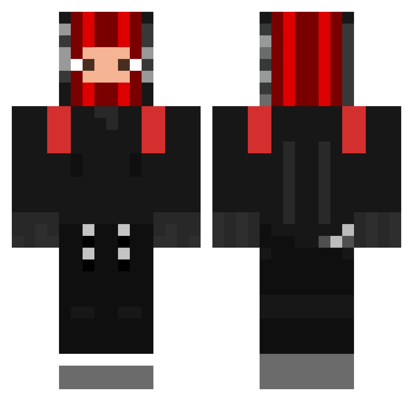 RoWerek Minecraft skin, front and back view