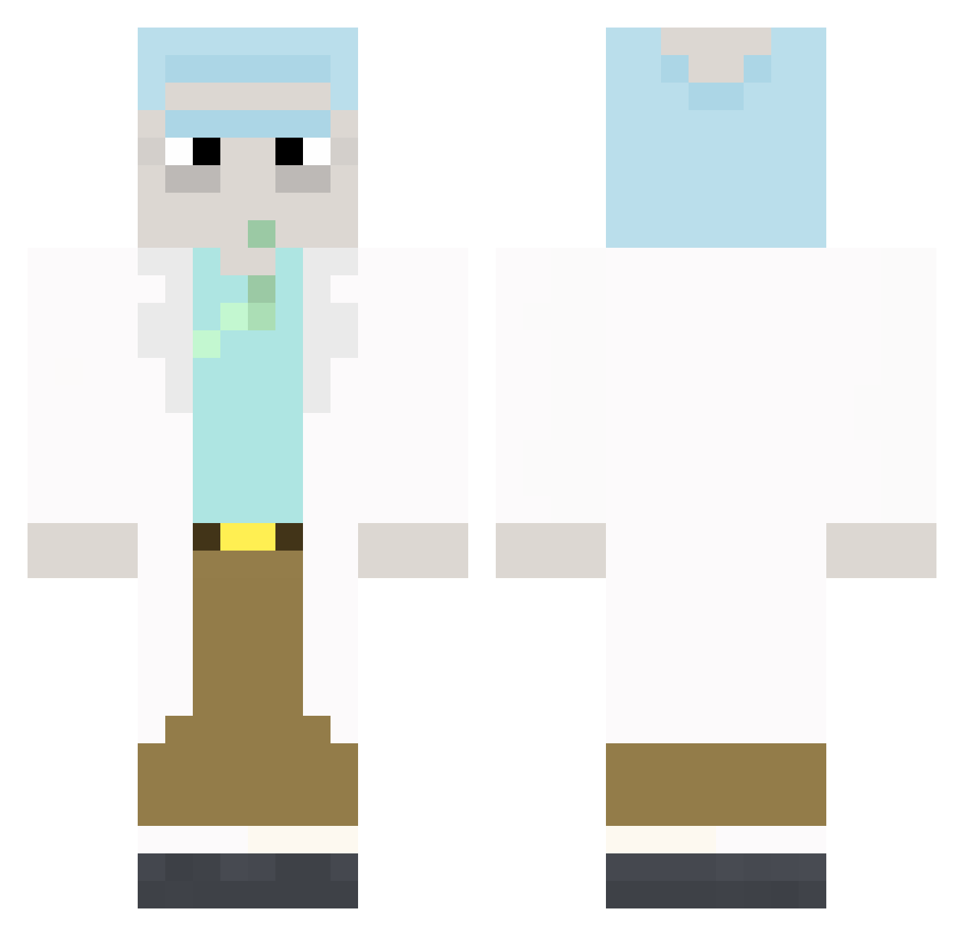 Speedy_PlayZ Minecraft skin, front and back view