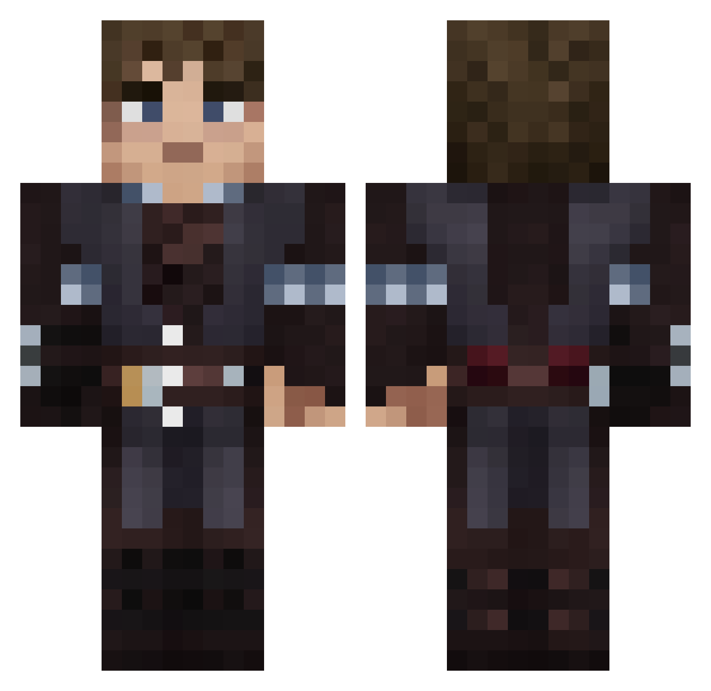 Volrix_ Minecraft skin, front and back view