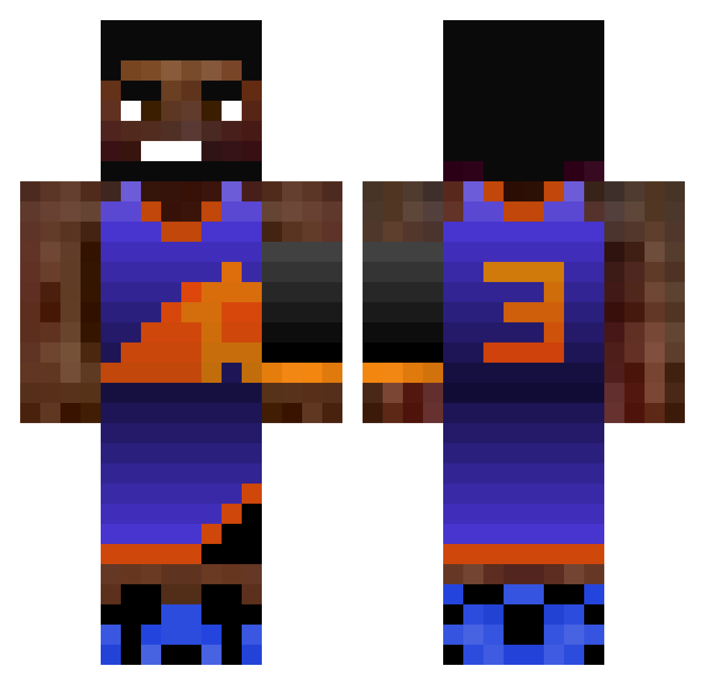 Eric_burger2014 Minecraft skin, front and back view