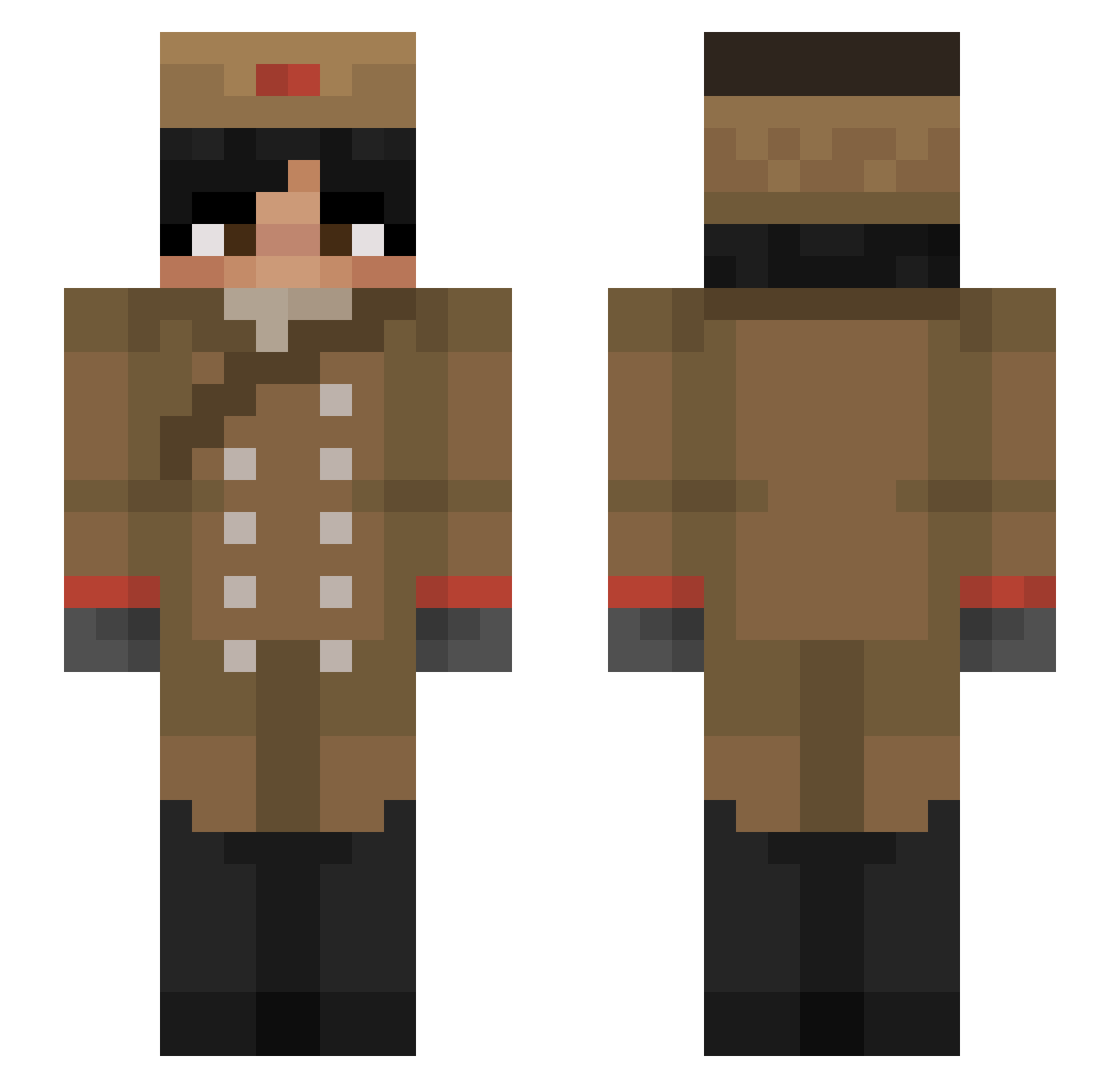 GeneralLeucos Minecraft skin, front and back view