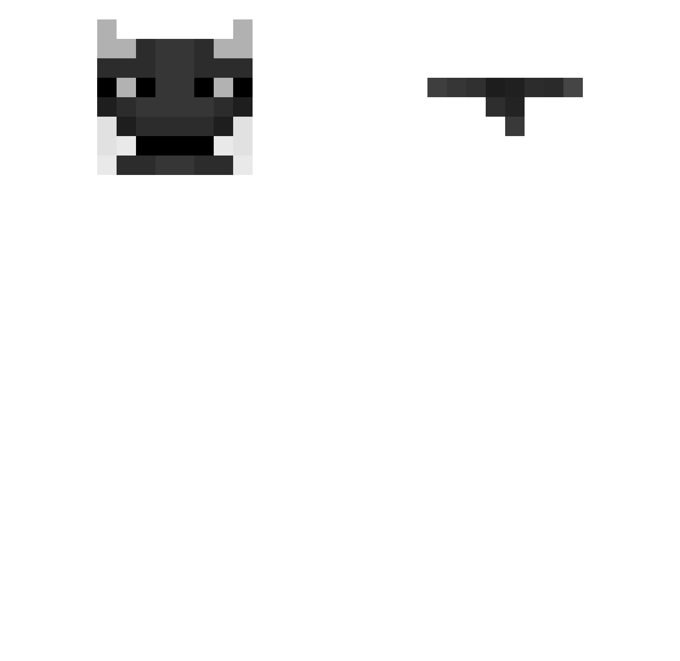 Yxeny Minecraft skin, front and back view