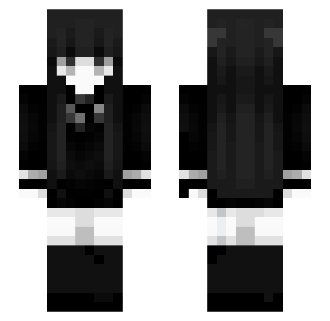 Taco6k Minecraft skin, front and back view