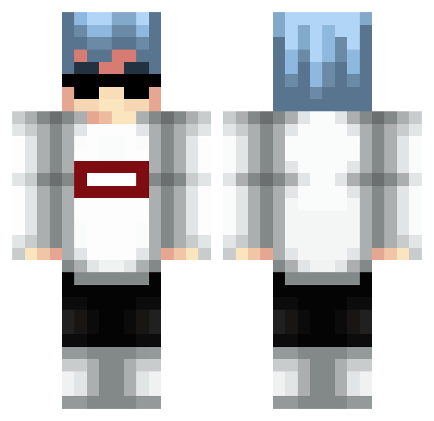 ElStatik Minecraft skin, front and back view
