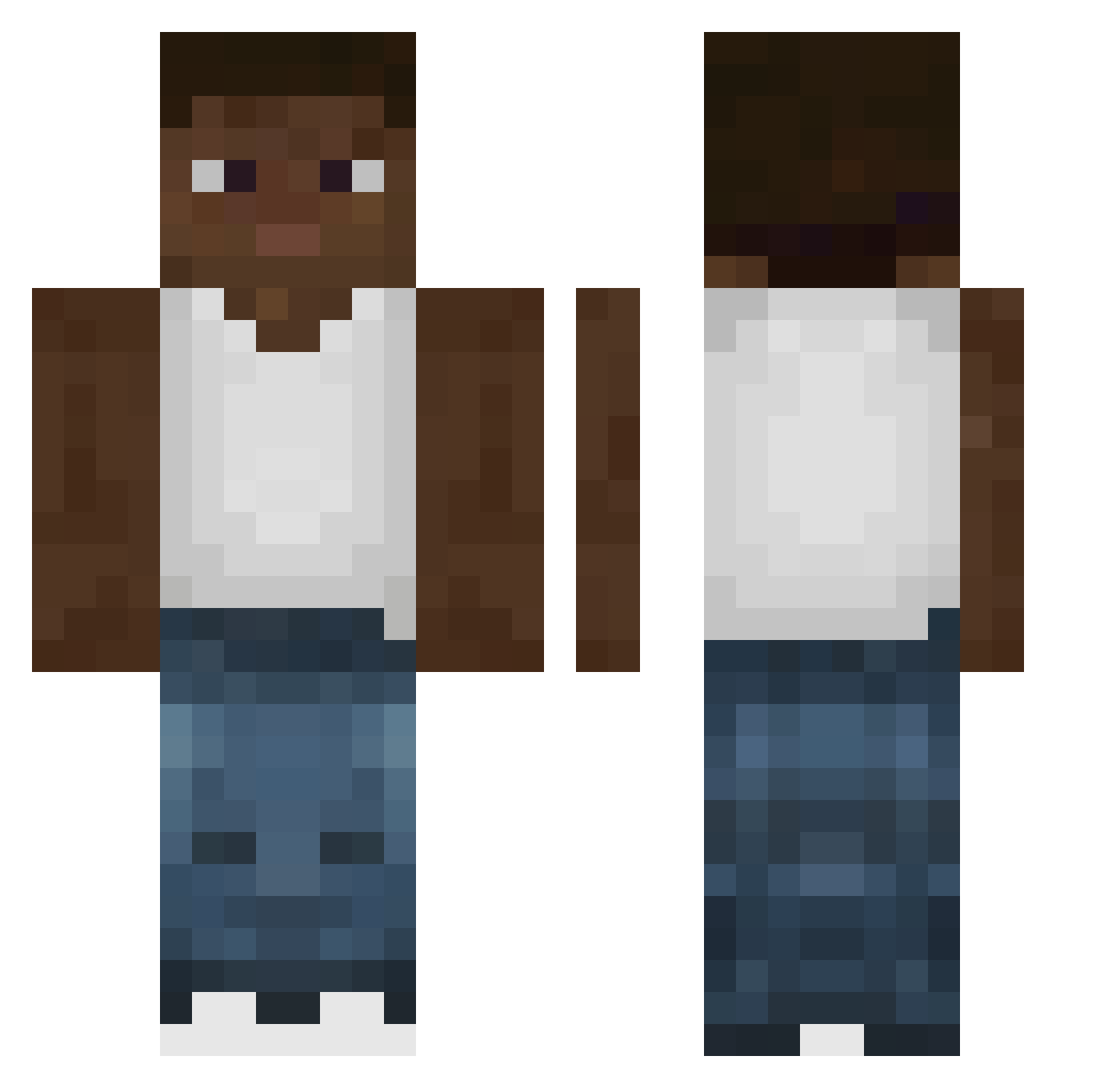 Truffade16 Minecraft skin, front and back view