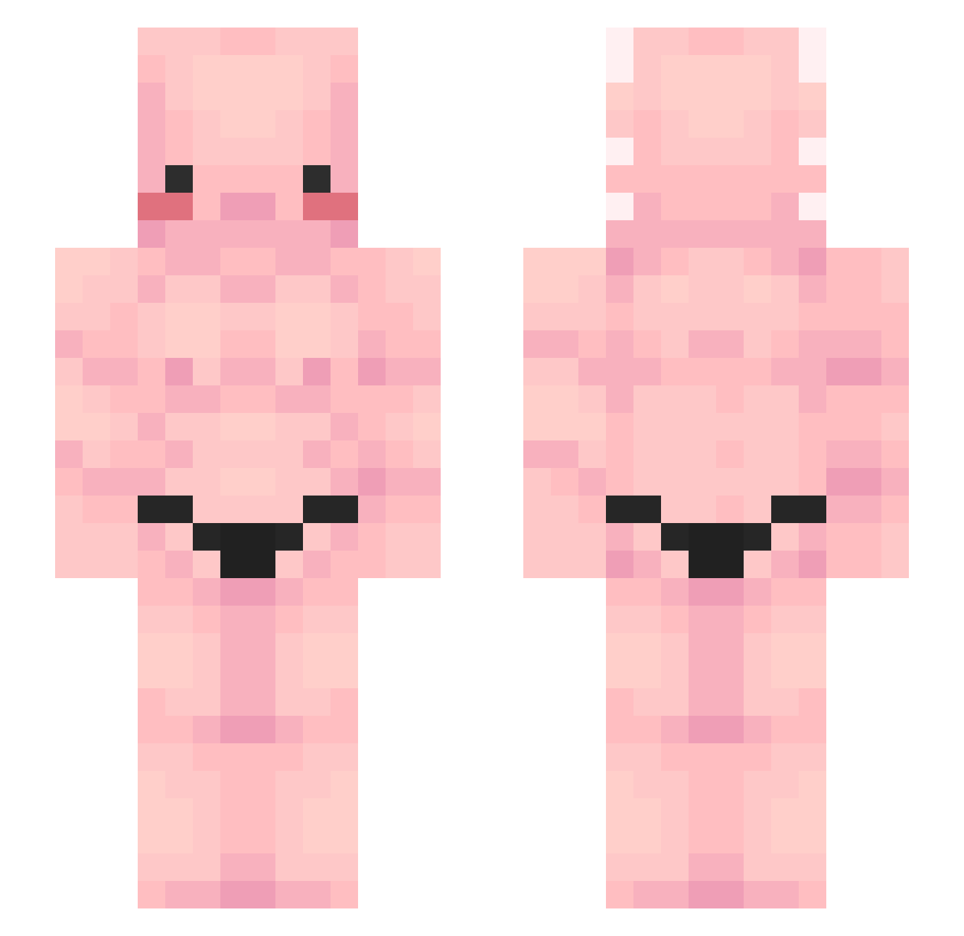 Squashy9 Minecraft skin, front and back view