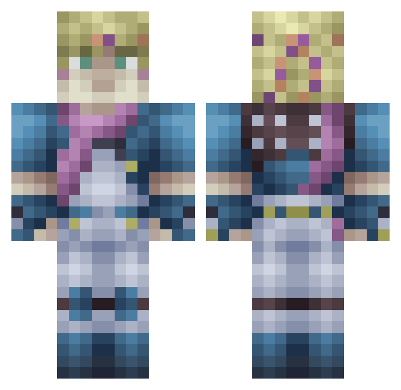Holy_Nugget Minecraft skin, front and back view