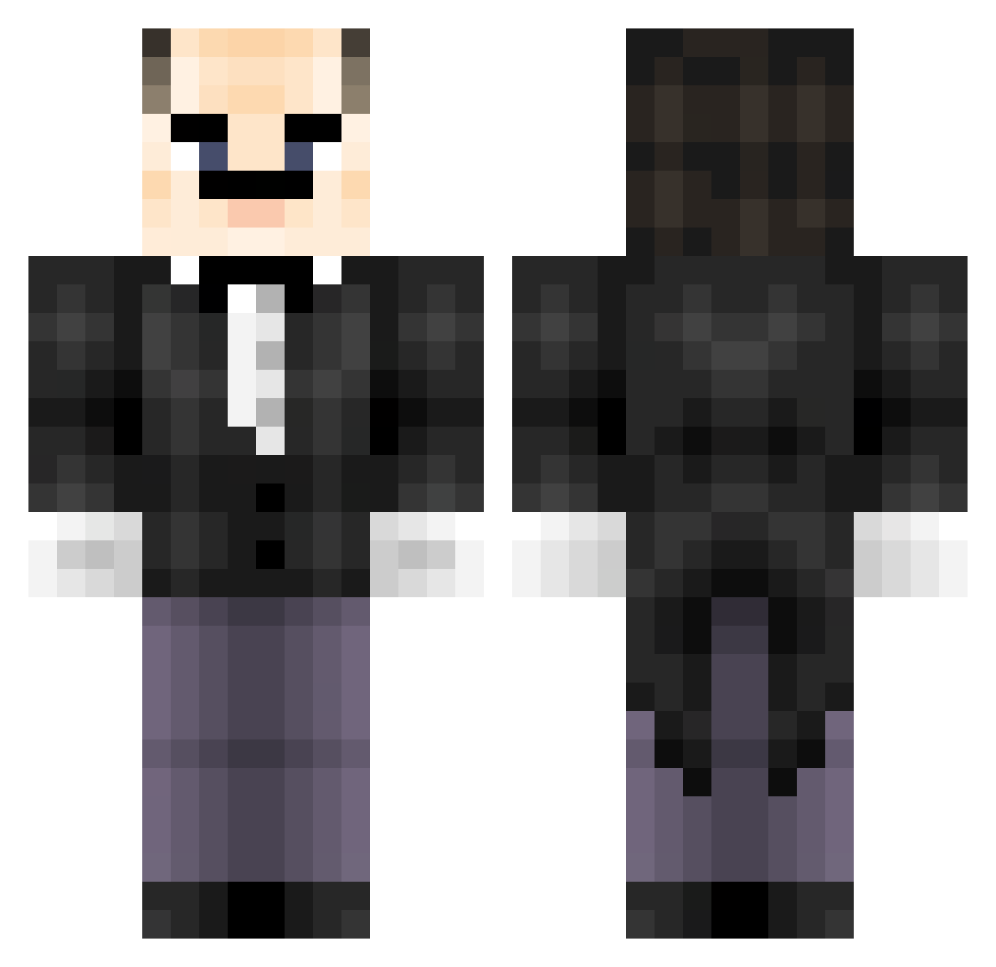 Alfred442200 Minecraft skin, front and back view