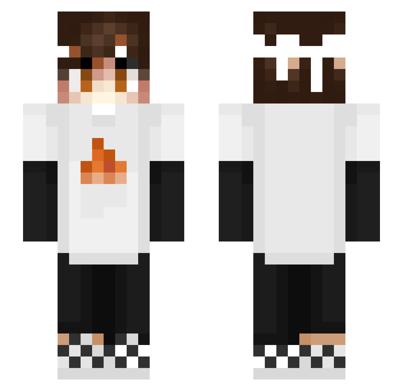 KebabALaFraise Minecraft skin, front and back view