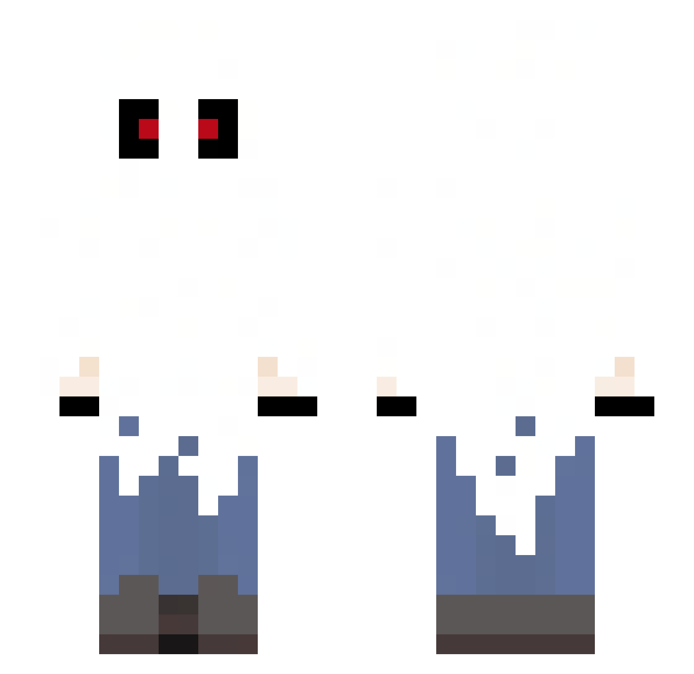 Herredgrin Minecraft skin, front and back view
