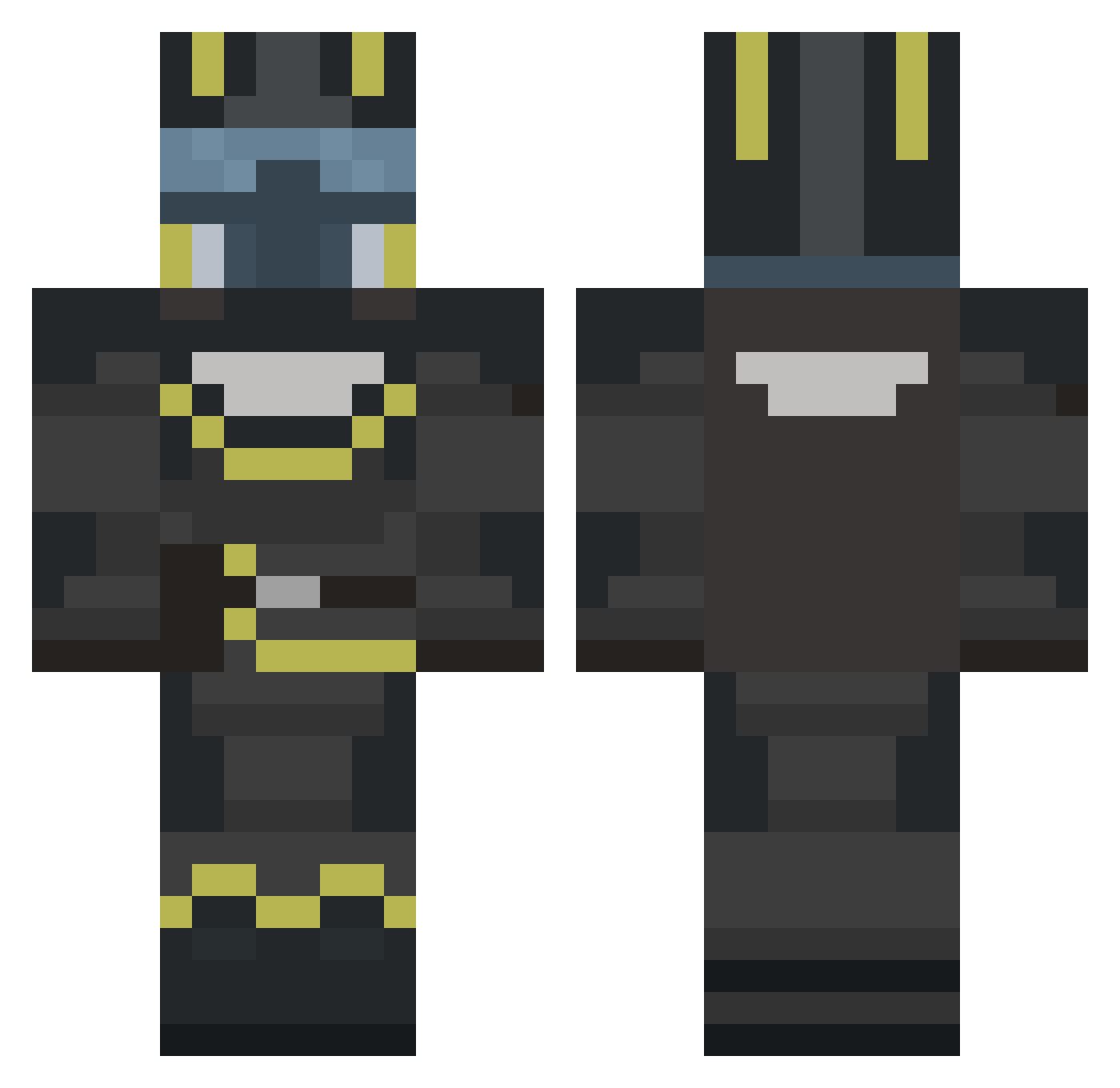 Rhino_Ace Minecraft skin, front and back view