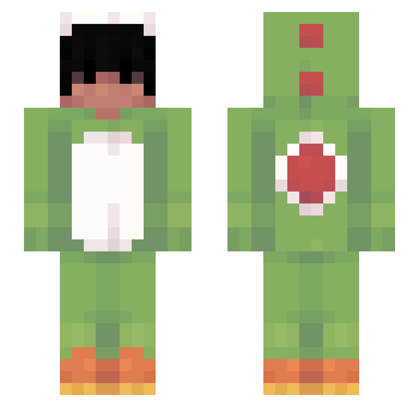 Claymore1030 Minecraft skin, front and back view