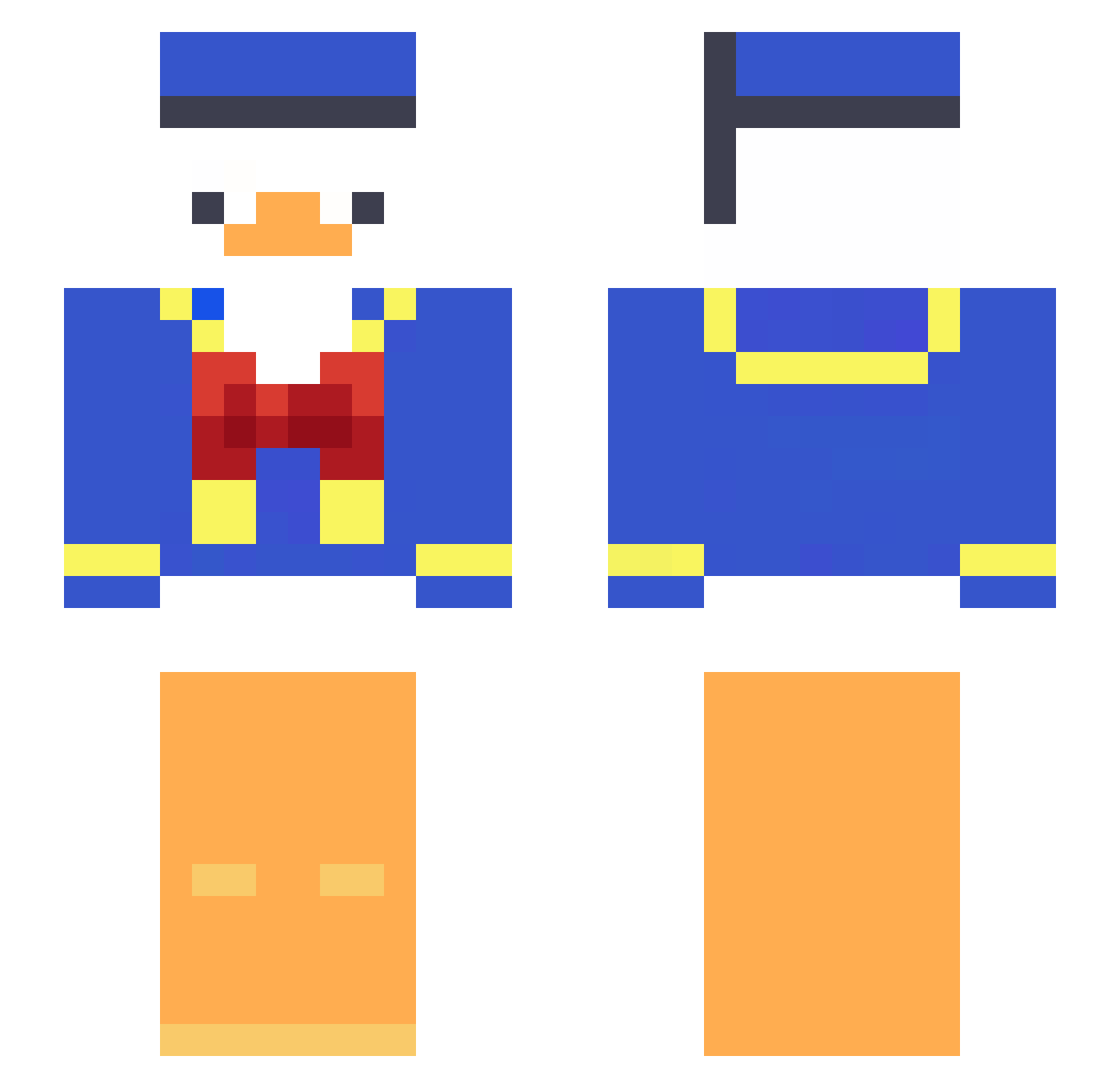chepepino Minecraft skin, front and back view