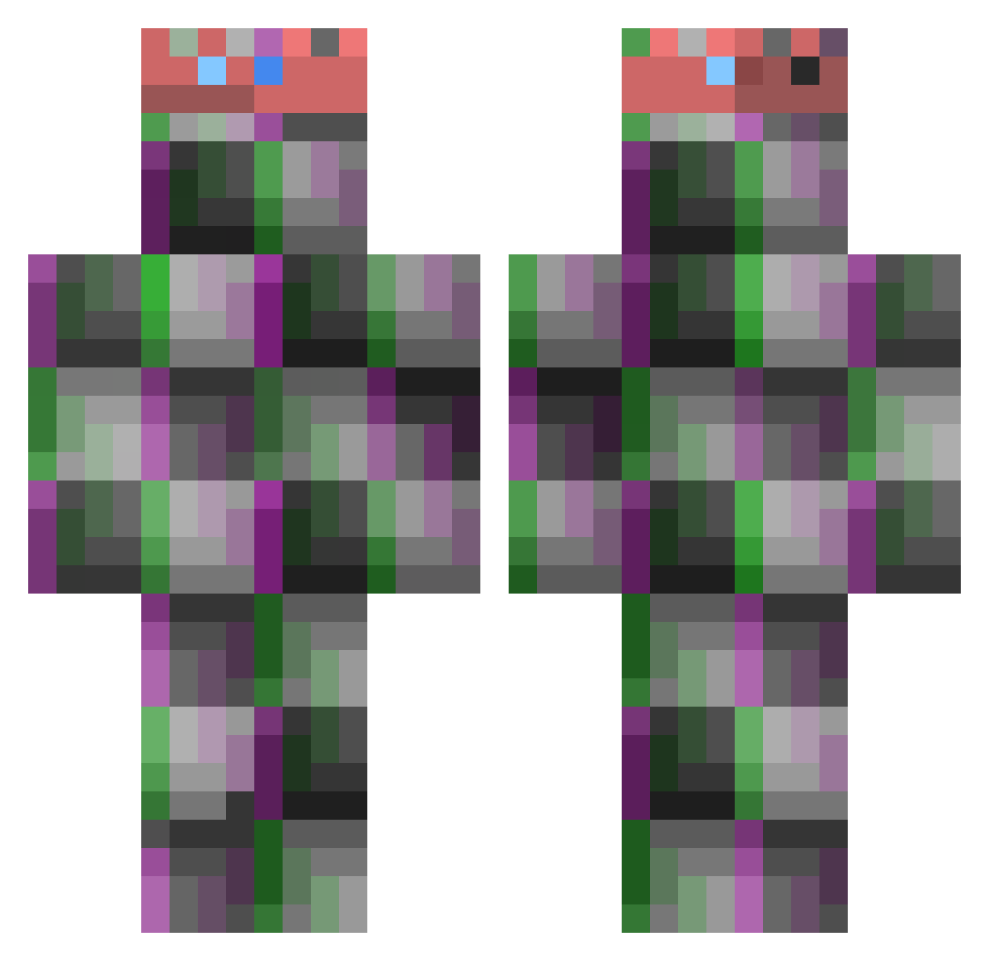 tksoyn421 Minecraft skin, front and back view