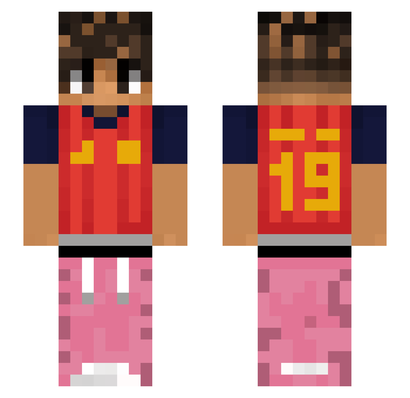 Nawy5 Minecraft skin, front and back view